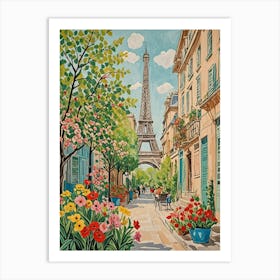 Paris Street Scene Art Print