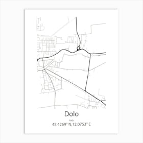 Dolo,Italy Minimalist Map Art Print