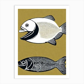 Haddock II Linocut Art Print