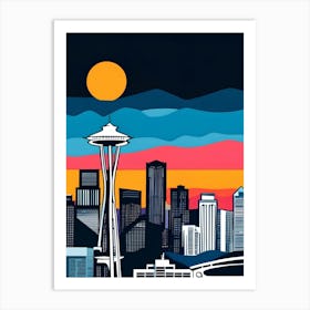 Seattle Skyline Canvas Print Art Print