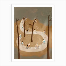 Bicycles In The Woods Art Print