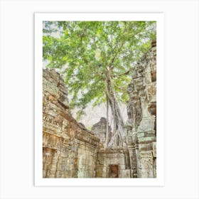 A Temple Of Cambodia Art Print