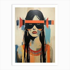 Sacred Tribal Gathering, Boho Art Style Art Print