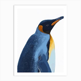 King Penguin Oamaru Blue Penguin Colony Minimalist Illustration 3 Art Print