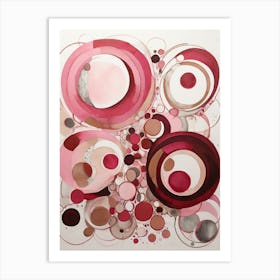 Pink Circles 1 Art Print