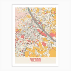 Vienna Map Poster Art Print