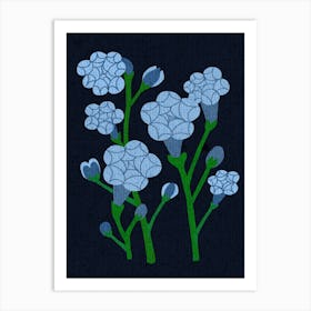 Blue Flower Garden Art Print