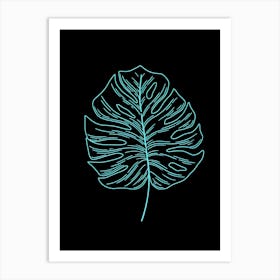 Monstera Leaf Vector Illustration Art Print