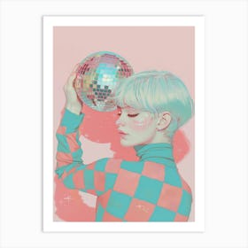 Disco Ball Girl 2 Art Print