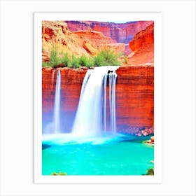 Havasu Falls, United States Majestic, Beautiful & Classic (1) Art Print