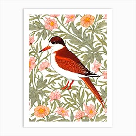 Common Tern William Morris Style Bird Art Print