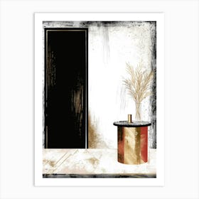 Gold And Black 109 Art Print