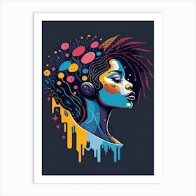 Colorful Woman Painting Art Print