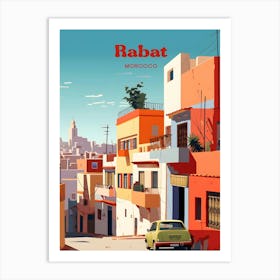 Rabat Morocco Streetview Travel Art Illustration Art Print