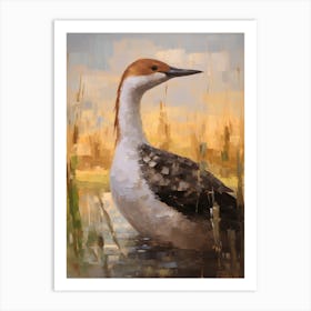 Bird Painting Loon 4 Art Print