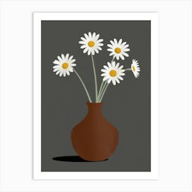 Daisies In A Vase 4 Art Print