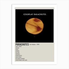 Parachutes By Coldplay 2000 Poster 1 Art Print