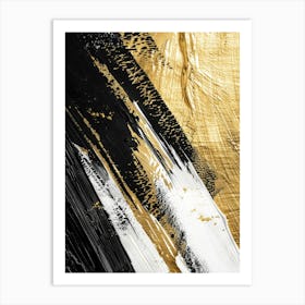 Abstract Gold And Black Painting 29 Art Print