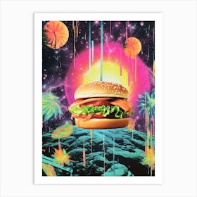 Hamburger Space Collage 2 Art Print