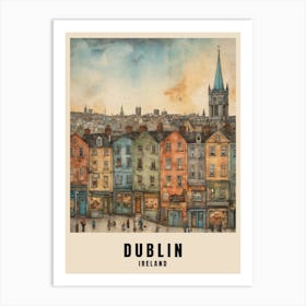 Dublin City Ireland Travel Poster (28) Art Print