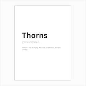 Thorns Definition Meaning Art Print