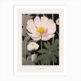 Flower Illustration Buttercup 1 Poster Art Print