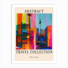 Abstract Travel Collection Poster Berlin Germany 4 Art Print