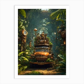 Car In The Jungle Art Print