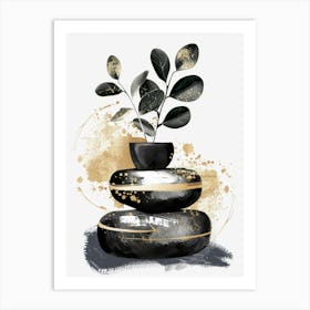 Black And Gold 97 Art Print