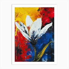 White Flower, Pop Art Art Print