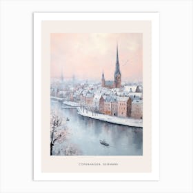 Dreamy Winter Painting Poster Copenhagen Denmark 2 Art Print