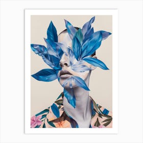 'Blue Flowers' 6 Art Print