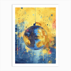 Disco Ball Painting Art Print