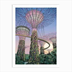 Singapore Supertree Grove Art Print