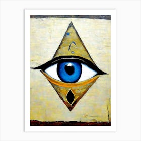 Eye Of Horus, Symbol, Third Eye Rothko Neutral Art Print