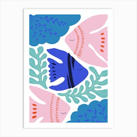 Fishes and Corals Ocean Collection Boho Art Print
