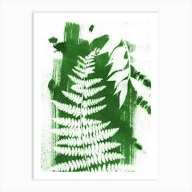 Green Fern Leaves 1 Art Print