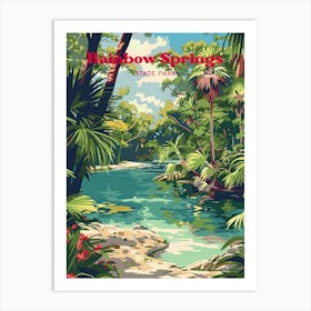 Rainbow Springs State Park Florida Travel Art Art Print