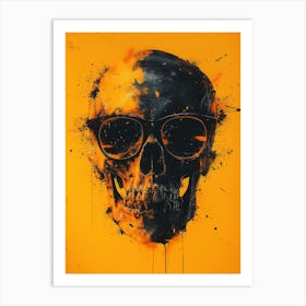 Skull Spectacle: A Frenzied Fusion of Deodato and Mahfood:Skull With Sunglasses 9 Art Print