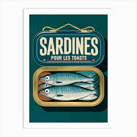 Vintage Sardines Pour Les Toasts Art Print