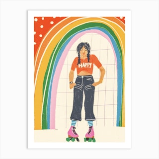 Rainbow Roller Art Print