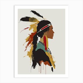 Menominee Minimalism; A Vision In Art ! Native American Art Art Print