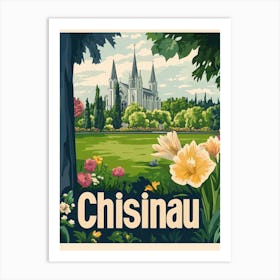 Aihrgdesign A Classic 1960s Travel Poster For Chisinau Art Print