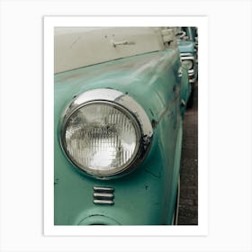 Old vintage Van Headlamp Art Print