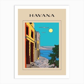 Minimal Design Style Of Havana, Cuba 1 Poster Art Print