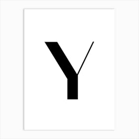 Letter Y.Classy expressive letter. Art Print