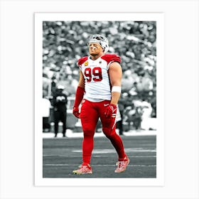 Jj Watt Of The Arizona Cardinals Art Print