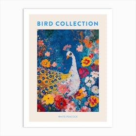 White Peacock Painting 2 Poster Art Print