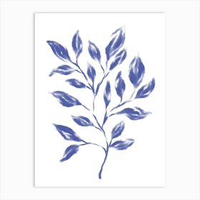 Blue Twig One Art Print