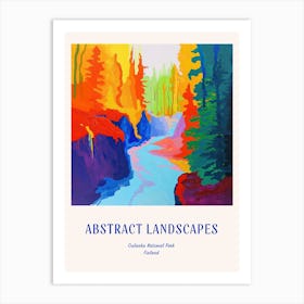 Colourful Abstract Oulanka National Park Finland 1 Poster Blue Art Print